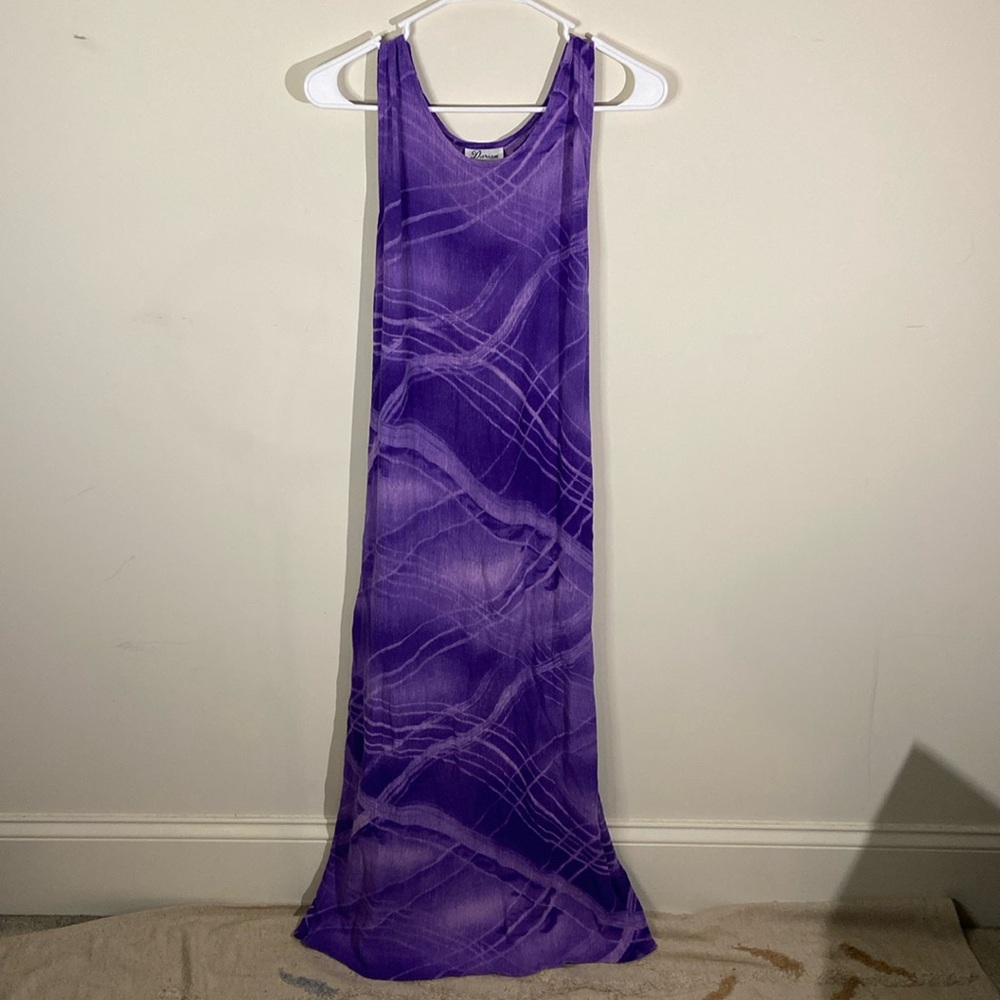 Vintage Darian Purple Maxi Sundress Size 12
